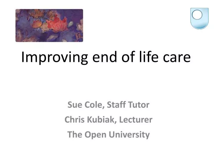 improving end of life care