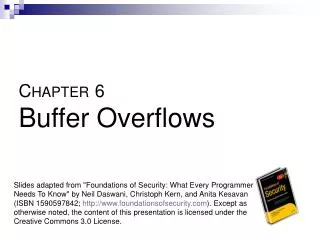 C HAPTER 6 Buffer Overflows