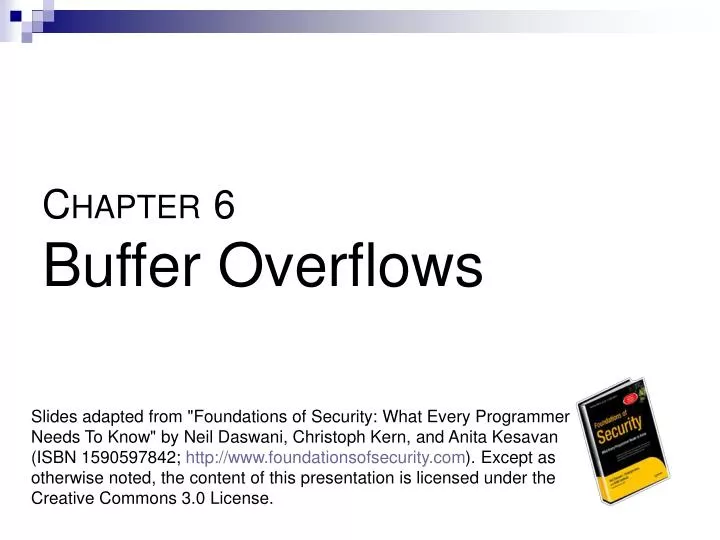 c hapter 6 buffer overflows