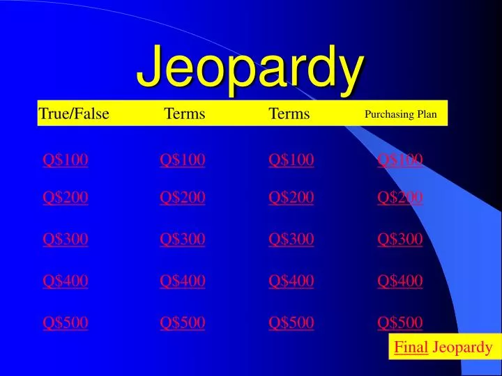 jeopardy