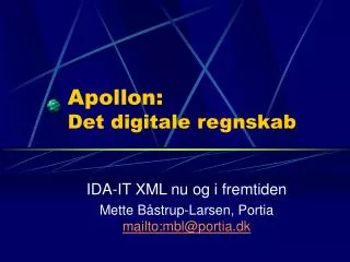 apollon det digitale regnskab