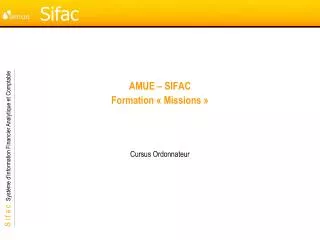 amue sifac formation missions