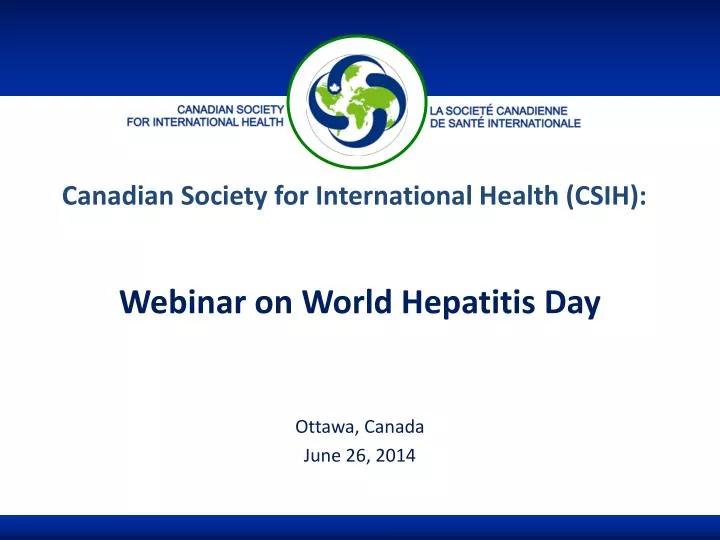 canadian society for international health csih