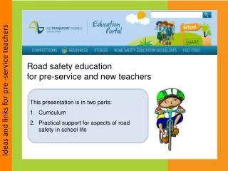 Road safety education for pre-service and new teachers