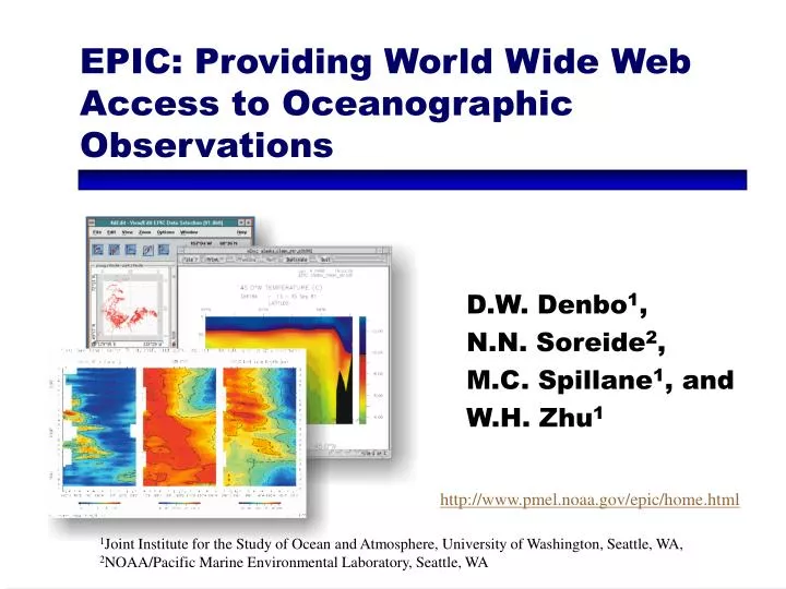 epic providing world wide web access to oceanographic observations