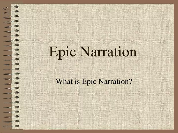 epic narration