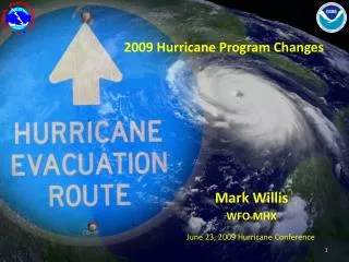 2009 Hurricane Program Changes