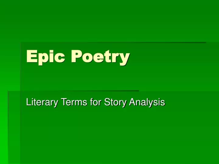 Ppt Epic Poetry Powerpoint Presentation Free Download Id3662967