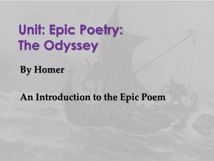unit epic poetry the odyssey