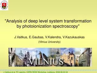 &quot;Analysis of deep level system transformation by photoionization spectroscopy&quot;