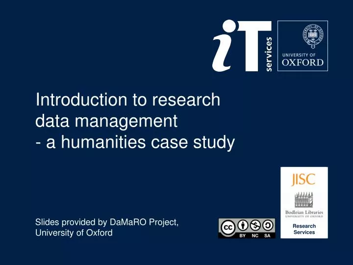 introduction to r esearch data management a humanities case study