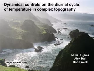Dynamical controls on the diurnal cycle of temperature in complex topography