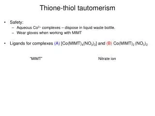 Thione-thiol tautomerism