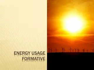 Energy Usage Formative