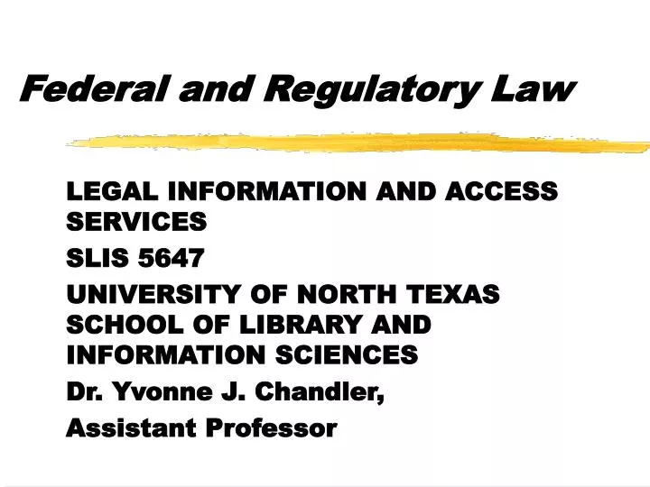 federal and regulatory law