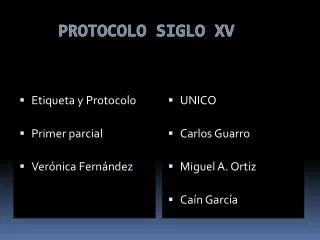 protocolo siglo xv