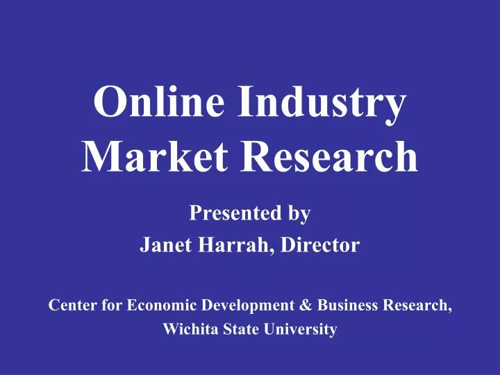 online industry market research