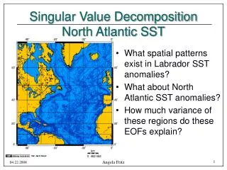 Singular Value Decomposition North Atlantic SST