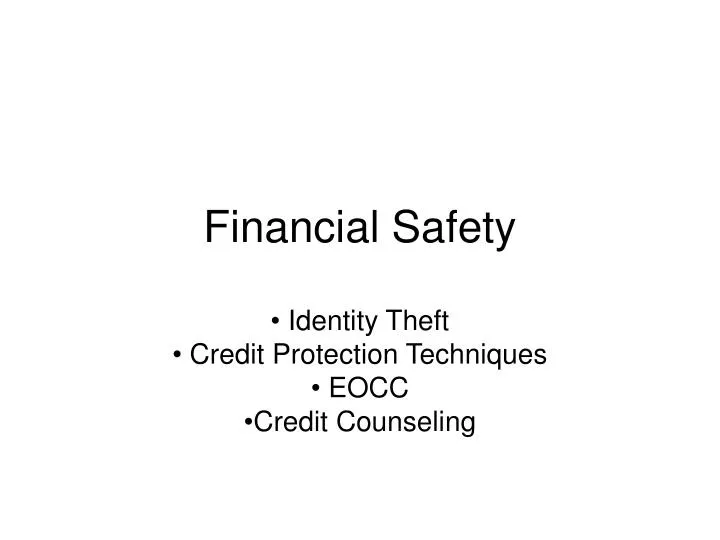 financial safety