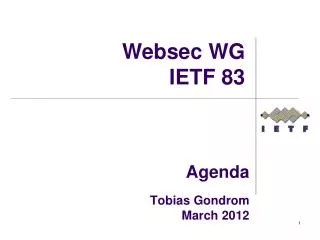 Agenda Tobias Gondrom March 2012