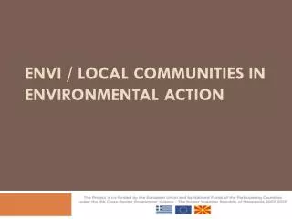 ENVI / Local Communities in Environmental Action