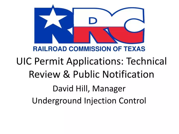 uic permit applications technical review public notification