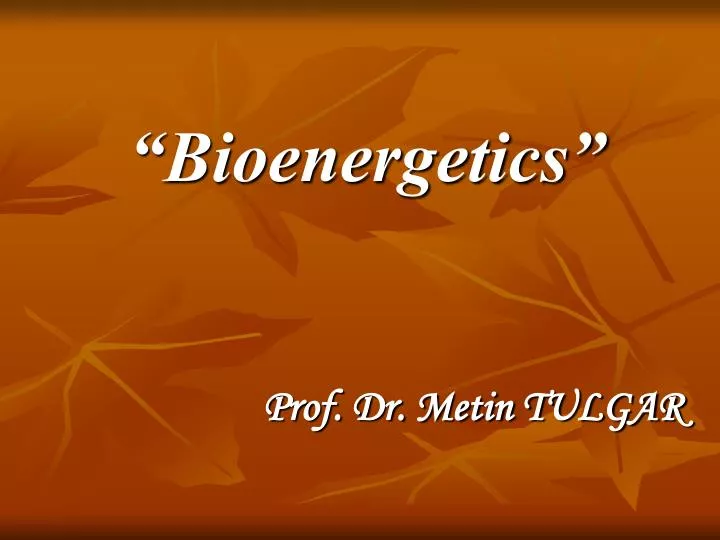 bioenergetics prof dr metin tulgar