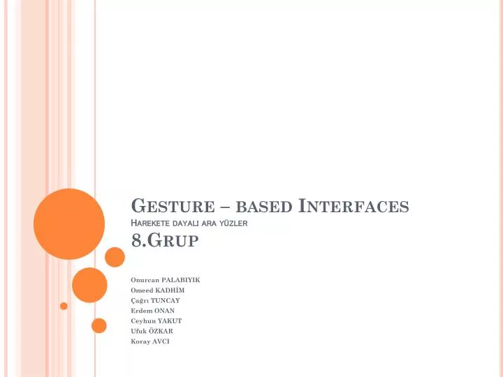 gesture based interfaces harekete dayal ara y zler 8 grup