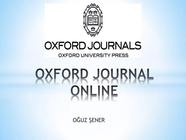 oxford journal online