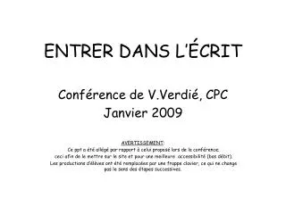 entrer dans l crit