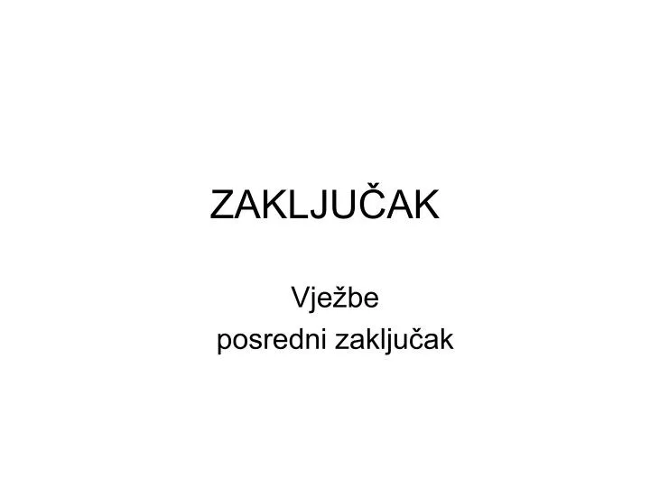 zaklju ak