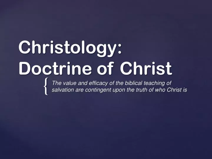 christology doctrine of christ