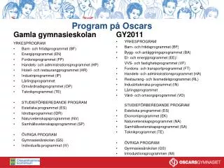 program p oscars