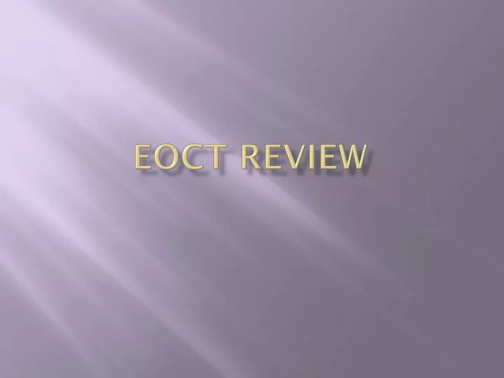 eoct review