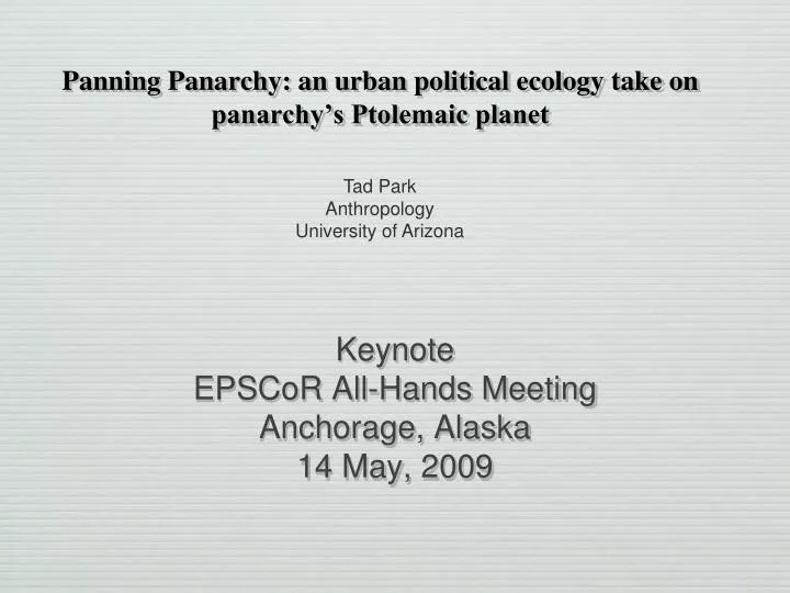 panning panarchy an urban political ecology take on panarchy s ptolemaic planet