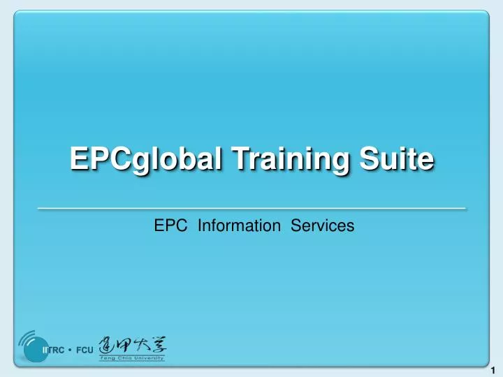 epcglobal training suite