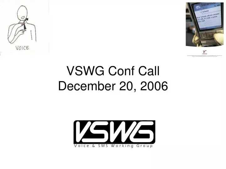 vswg conf call december 20 2006