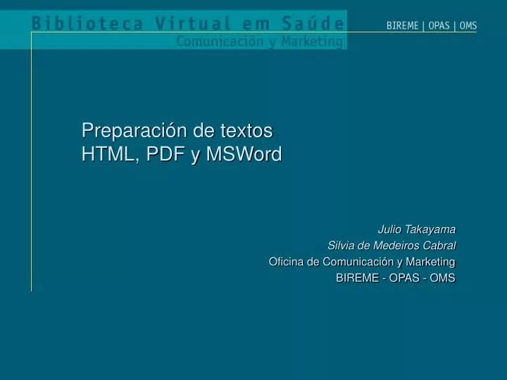 preparaci n de textos html pdf y msword