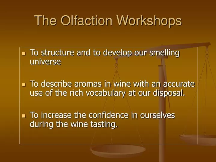 the olfaction workshops
