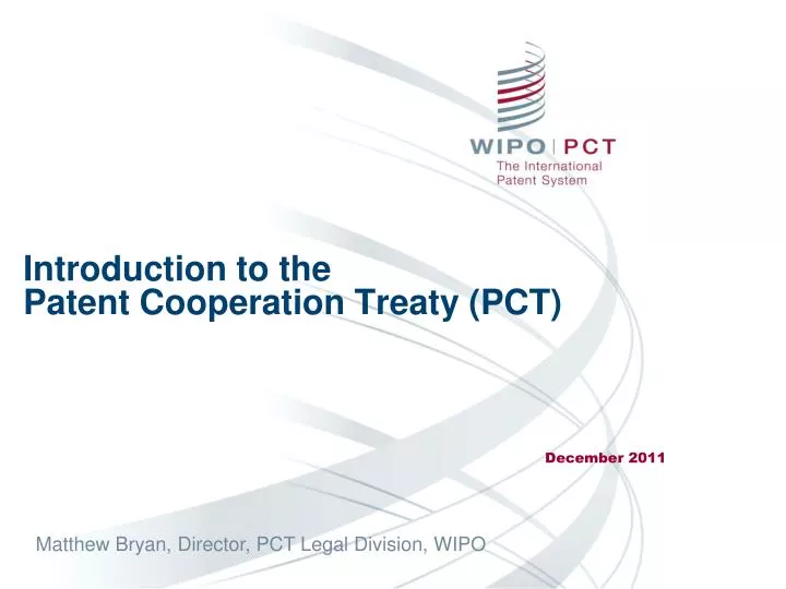 introduction to the patent cooperation treaty pct