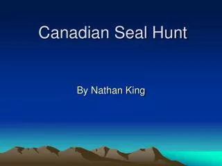 Canadian Seal Hunt