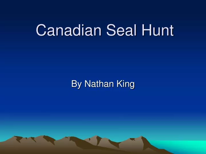 canadian seal hunt