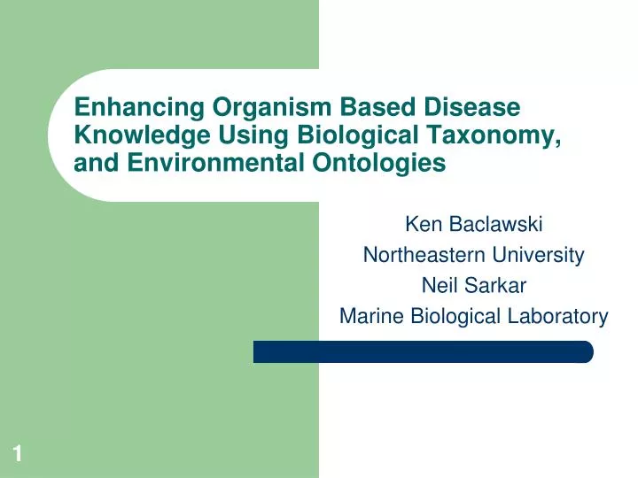 enhancing organism based disease knowledge using biological taxonomy and environmental ontologies