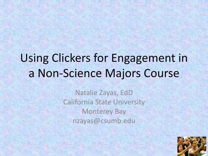 using clickers for engagement in a non science majors course