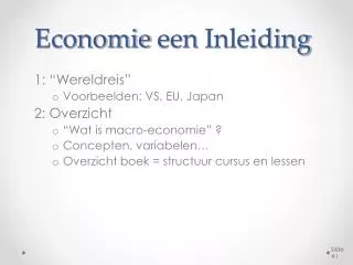 economie een inleiding