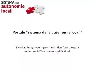portale sistema delle autonomie locali