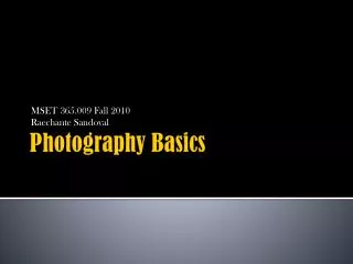 Photography Basics