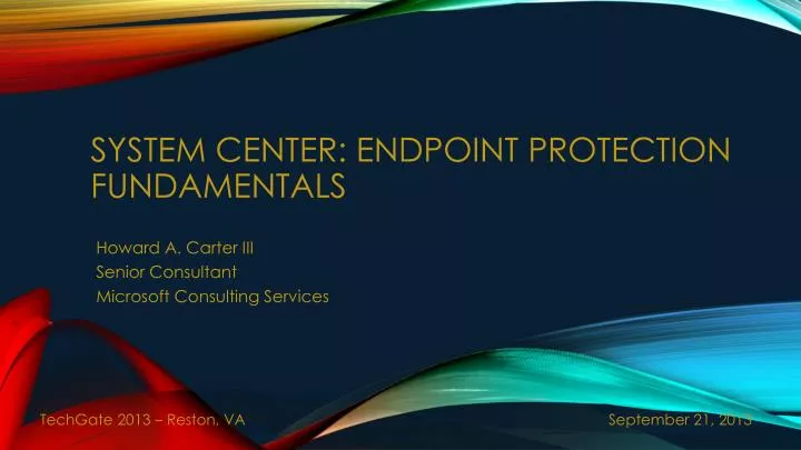system center endpoint protection fundamentals