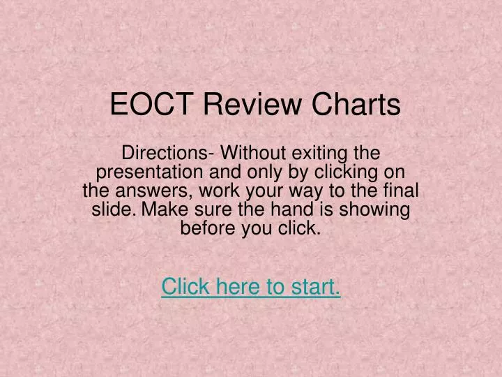 eoct review charts