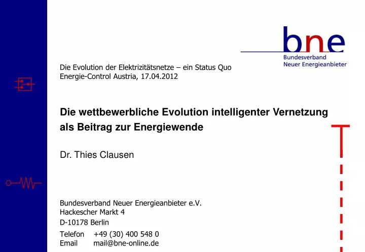 die evolution der elektrizit tsnetze ein status quo energie control austria 17 04 2012